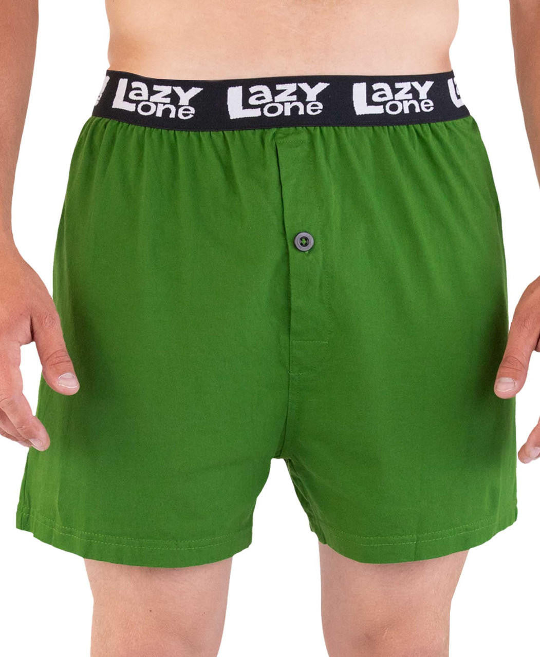 Buck Naked Green Men&#39;s Boxers