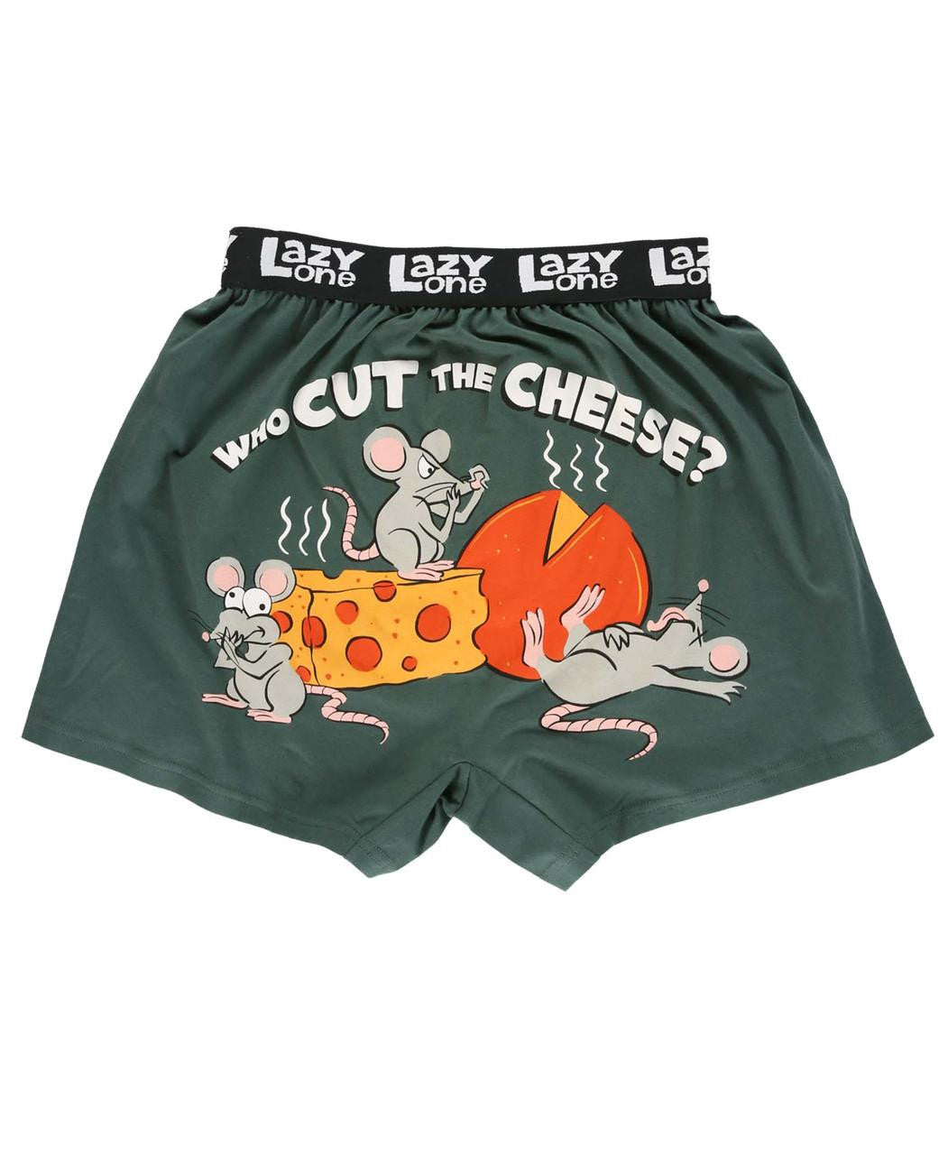 Cut The Cheese Green Men&#39;s Boxers