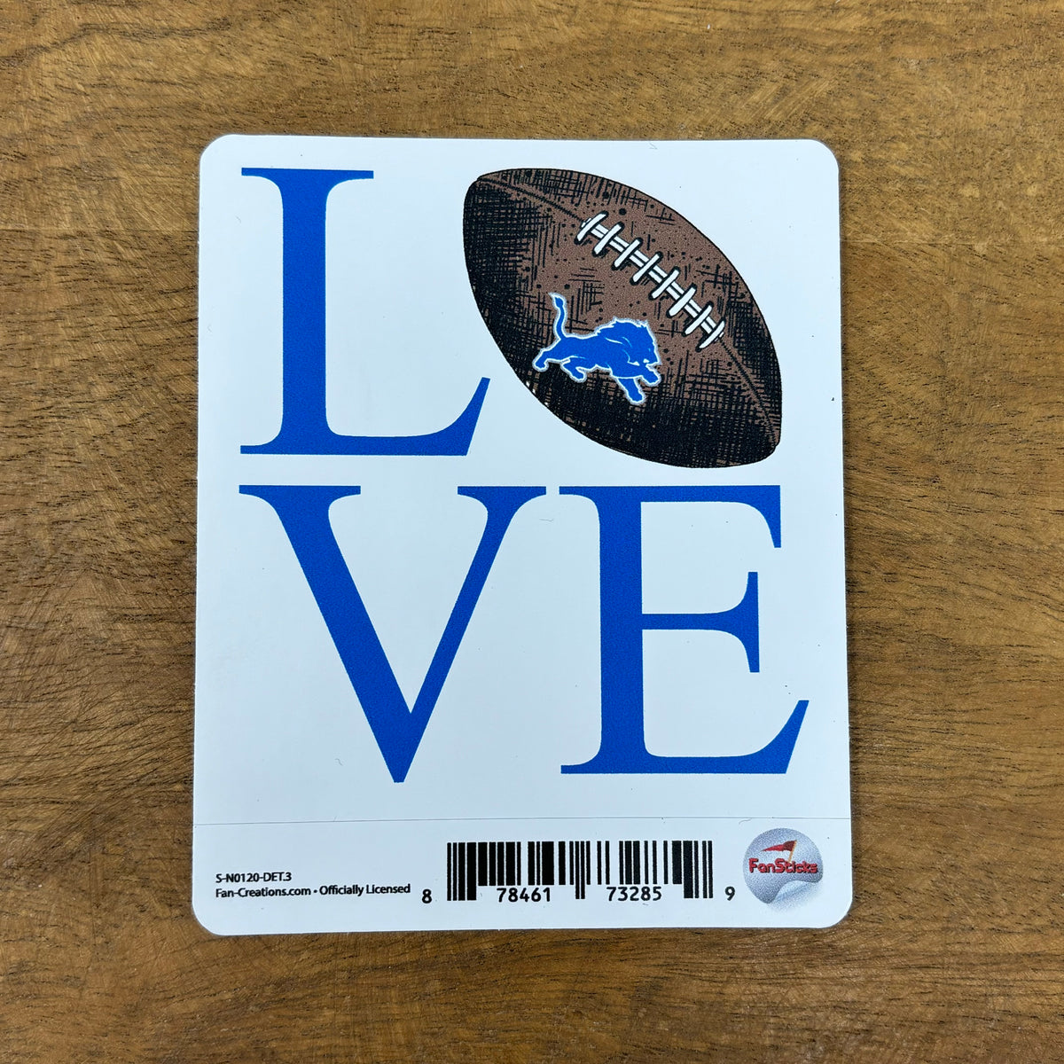 Love Detroit Lions Sticker