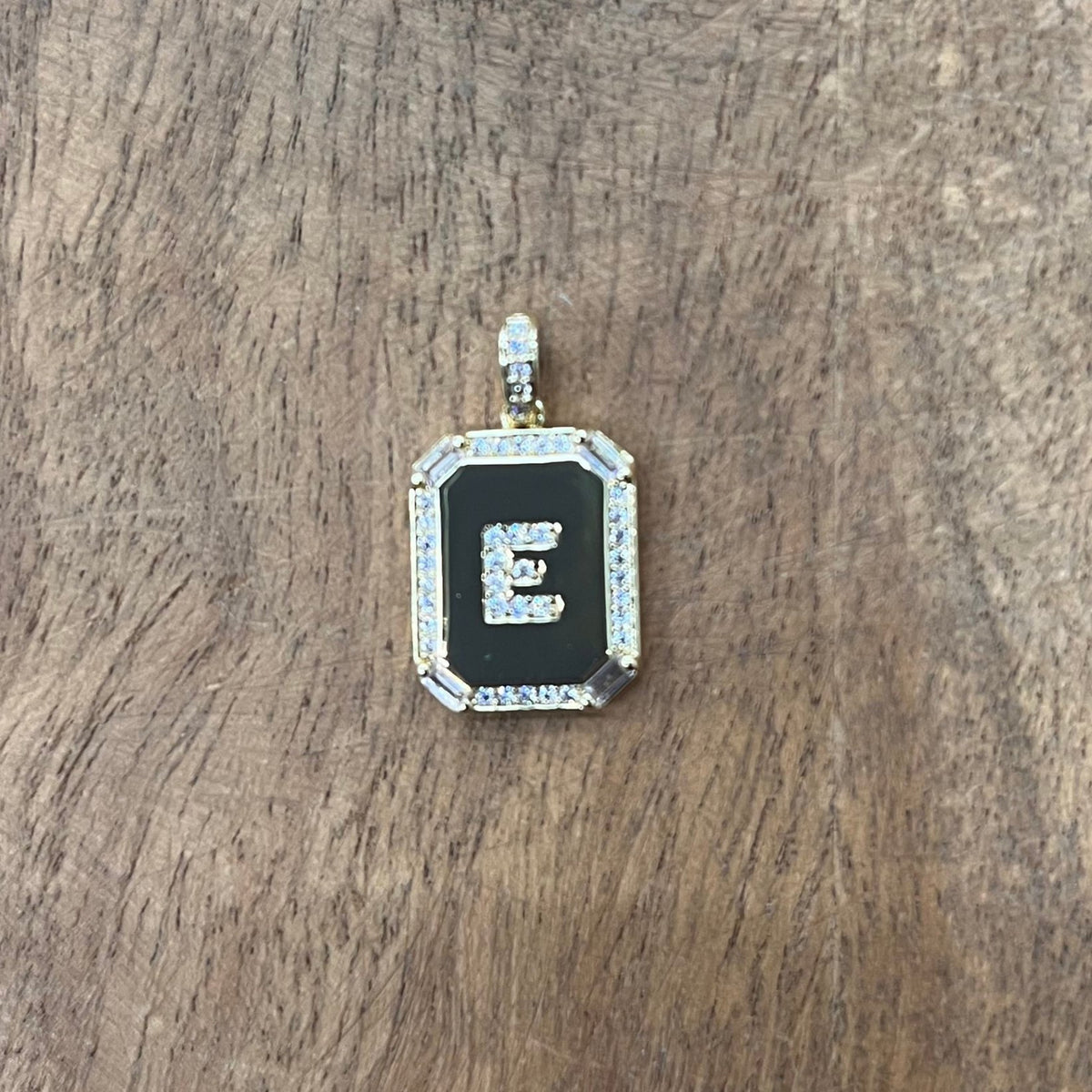 CZ Rectangle Initial Charm