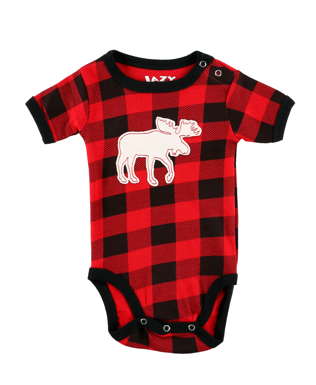 Moose Plaid Applique Creeper