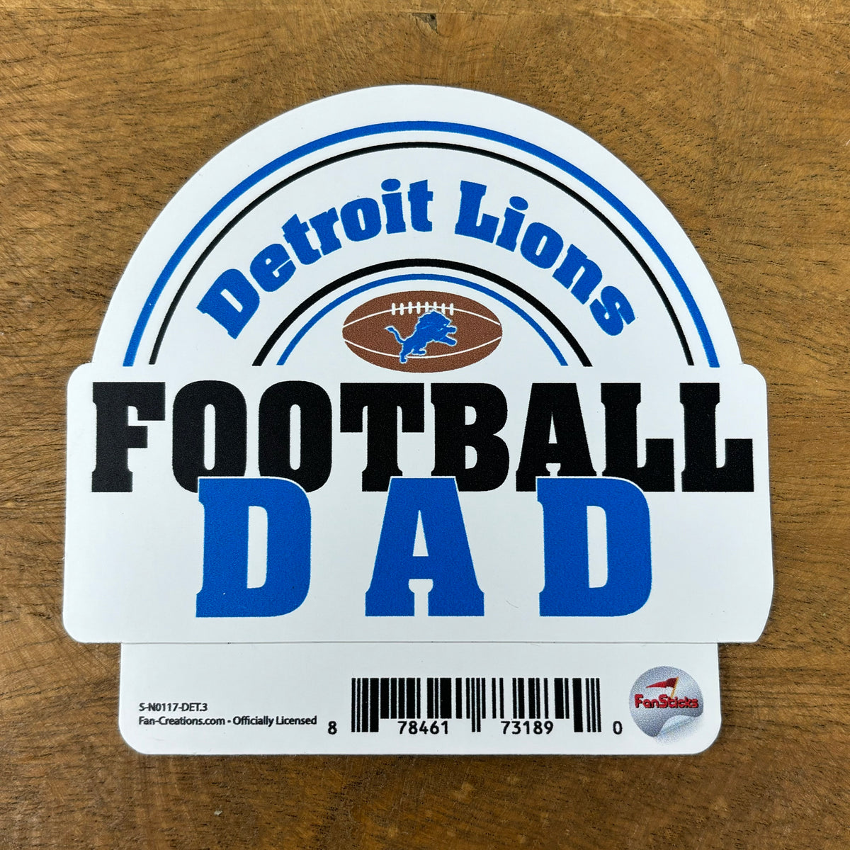 Football Dad Detroit Lions Sticker