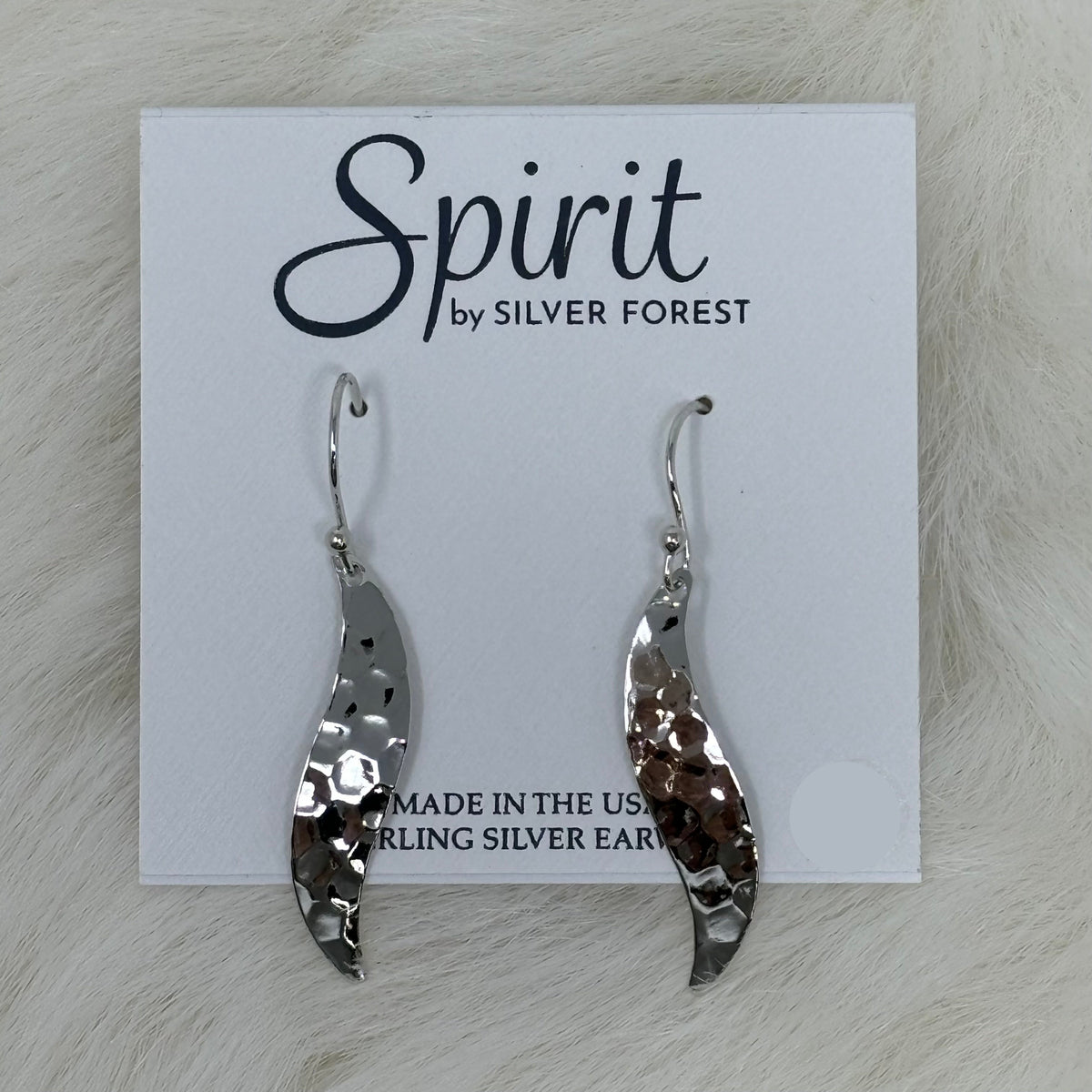 Hammered Swirl Drop Earrings Spirit