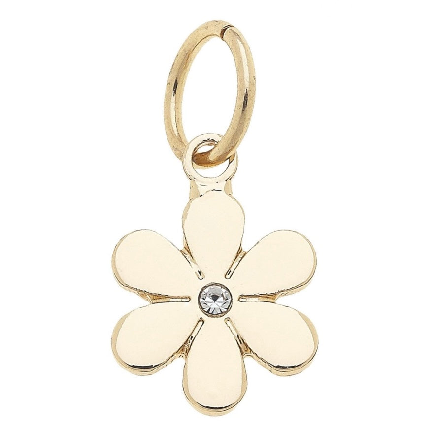 Tiny Flower Charm in Shiny Gold