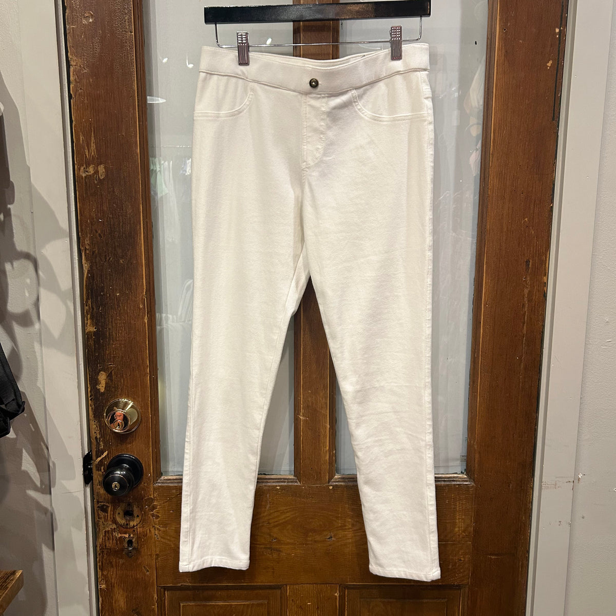 White Leggings w/Button