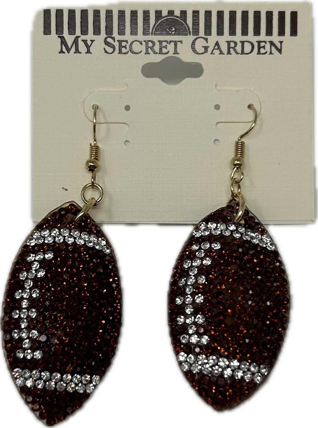 Sequin Football Earrings