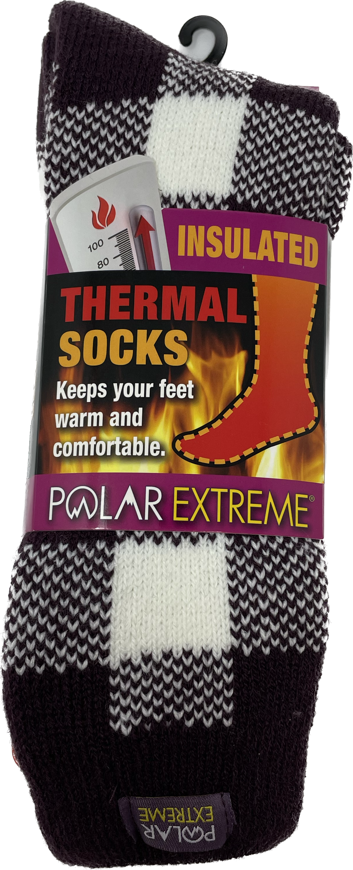 Polar Extreme Women's Thermal Socks Plaid Brushed - My Secret Garden