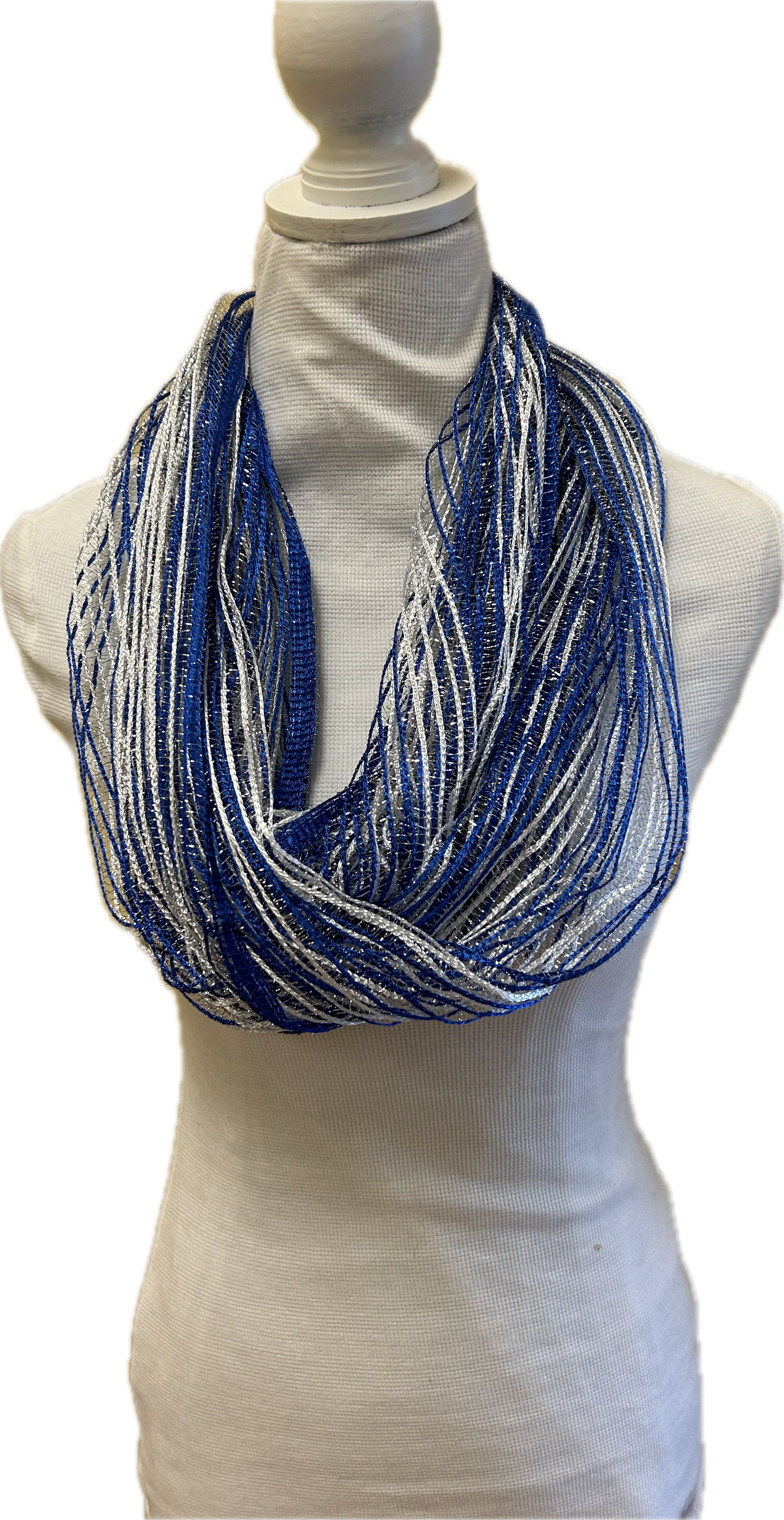 Blue/Silver Infinity Scarf