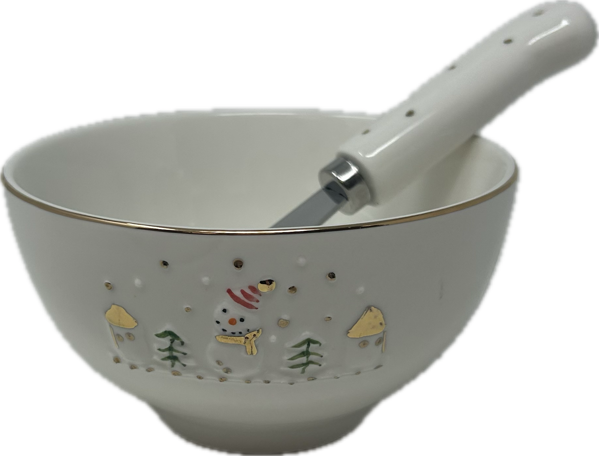 5&quot; Castleton Christmas Dip Bowl w/Spreader