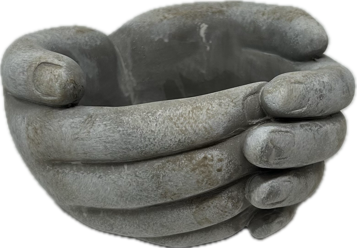 8&quot; Cement Hands Pot