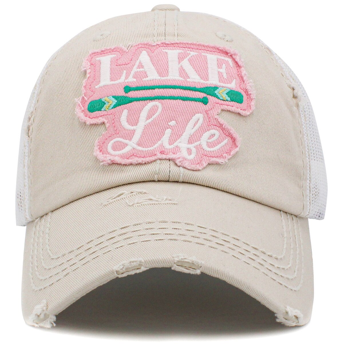 Ivory Lake Life Embroidered Mesh Cap