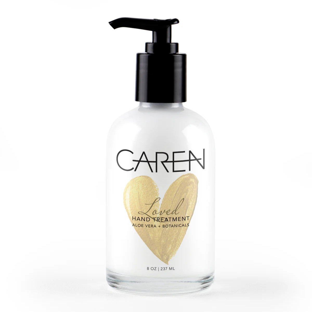 Caren Loved 8oz Hand Treatment Glass Bottle w/ Pump