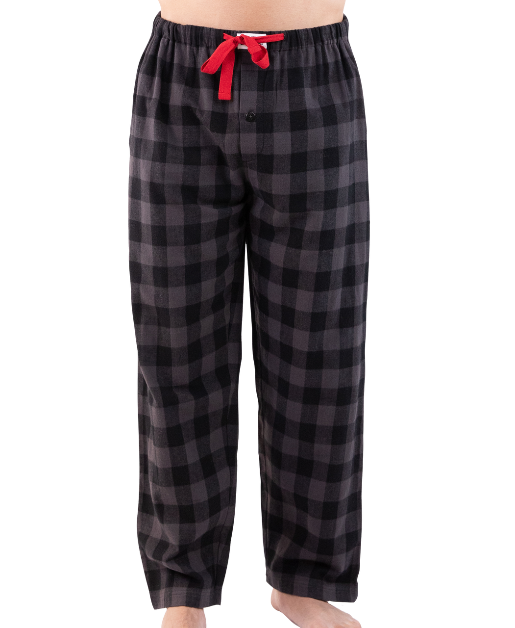 Grey Plaid Men&#39;s Flannel PJ Pant