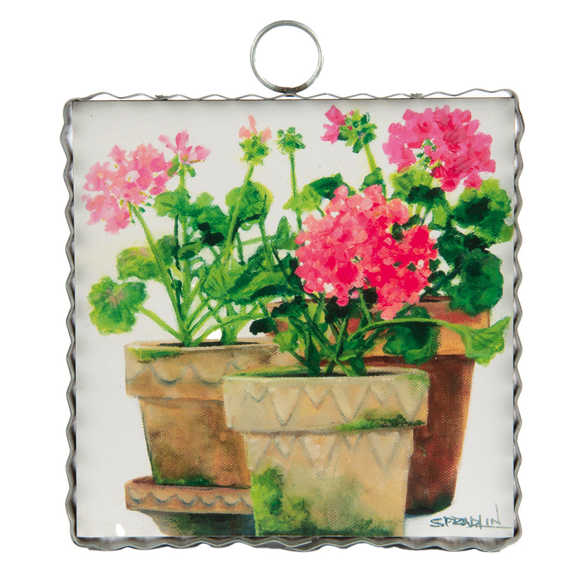 Mini Gallery Art Pots of Geraniums RTC