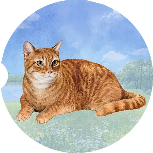 Cat Round Car Coaster