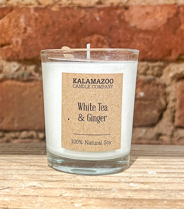 Kalamazoo Candle Company White Tea &amp; Ginger Votive Candle