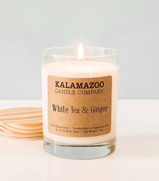 Kalamazoo Candle Company White Tea &amp; Ginger Candle 9oz