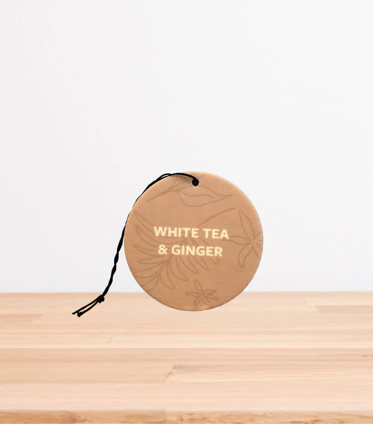 Kalamazoo Candle Co. White Tea &amp; Ginger Car Freshener