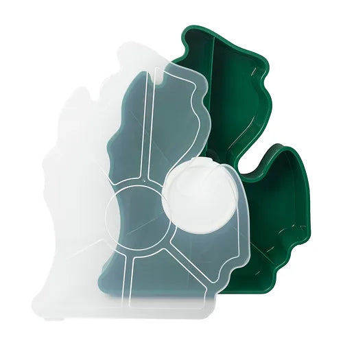 Green/White MI Serviette Tray