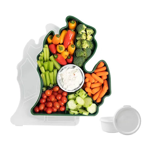 Green/White MI Serviette Tray