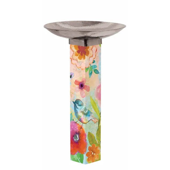 From My Garden Bird Bath Art Pole