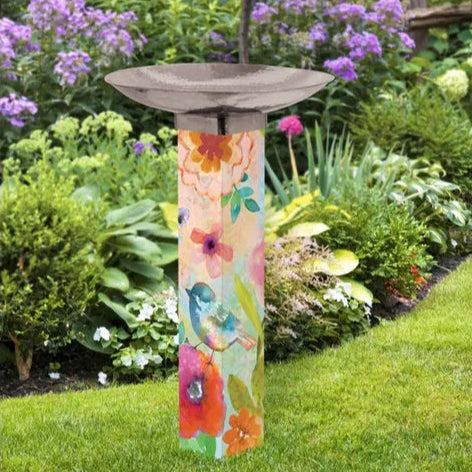 From My Garden Bird Bath Art Pole