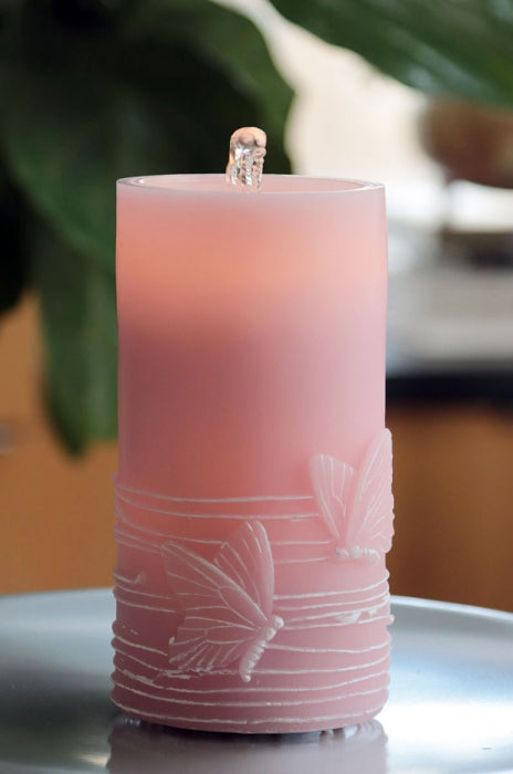 4x8 Pink Butterfly Fountain Candle