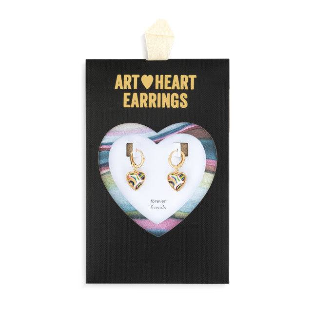 Art Heart Earrings - Forever Friends