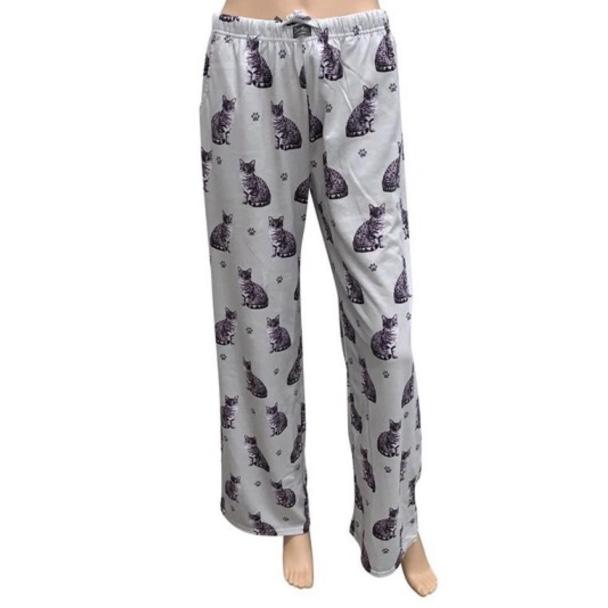 Silver Tabby Cat Pajama Pants