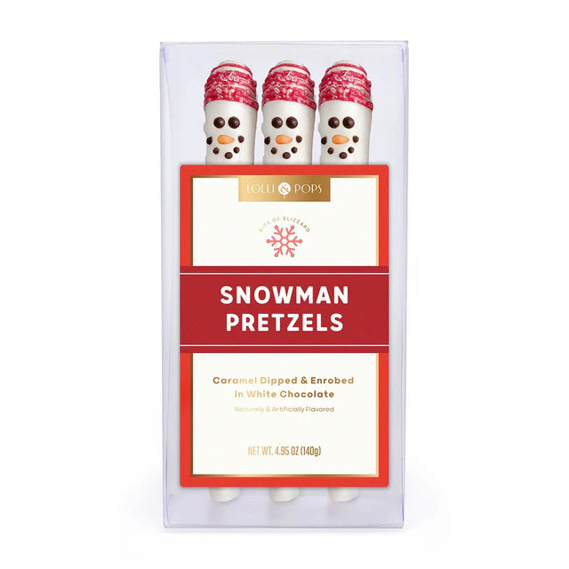 White Chocolate Snowman Pretzel 3pk