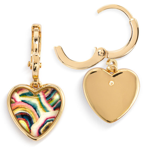 Art Heart Earrings - Forever Friends