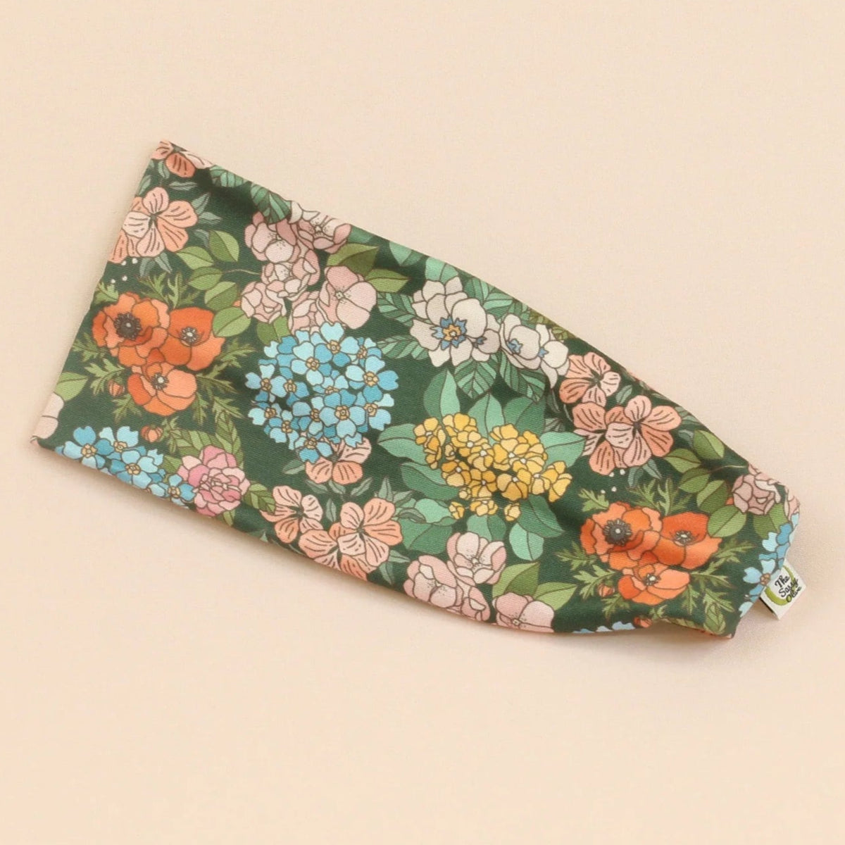 Rosa Floral Sassy Olive Stretch Headband