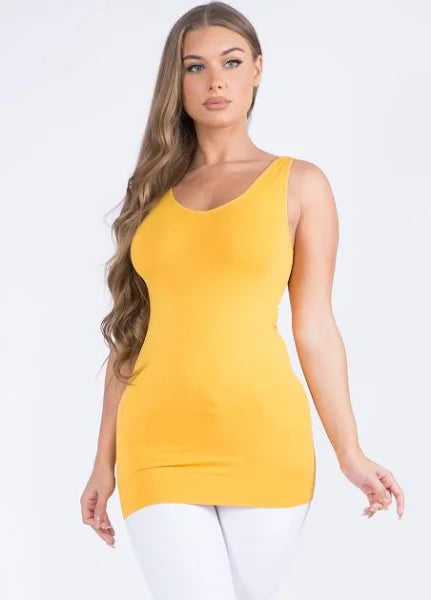 Reversible V Or U Neck Seamless Tank O/S