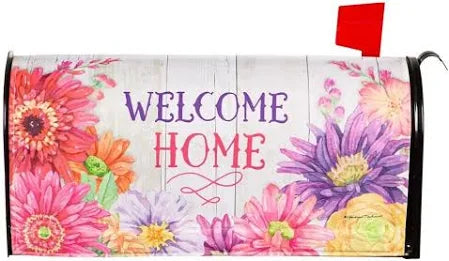 Welcome Home Spring Mailbox Cover