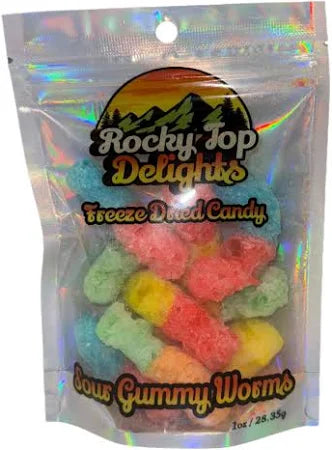 Sour Gummy Worms Freeze Dried Candy