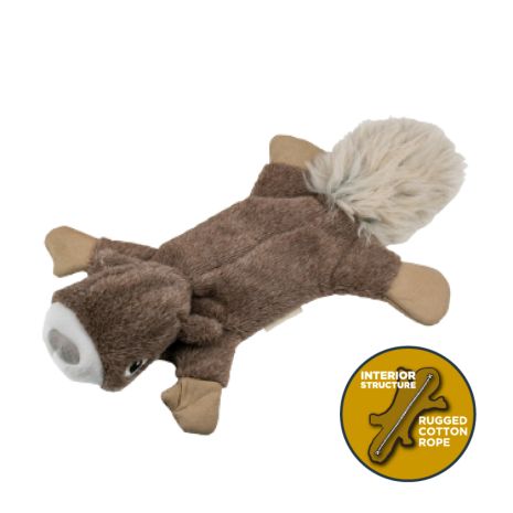 Stuff less Squirrel Squeaker Dog Toy