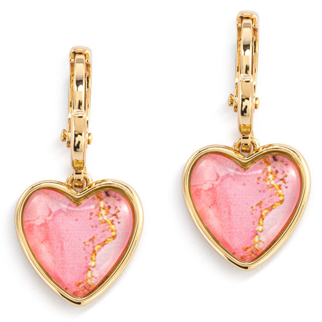 Art Heart Earrings - Be Courageous &amp; Strong