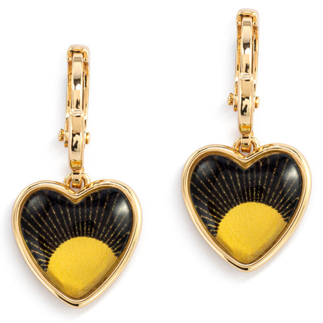 Art Heart Earrings - You Are My Sunshine