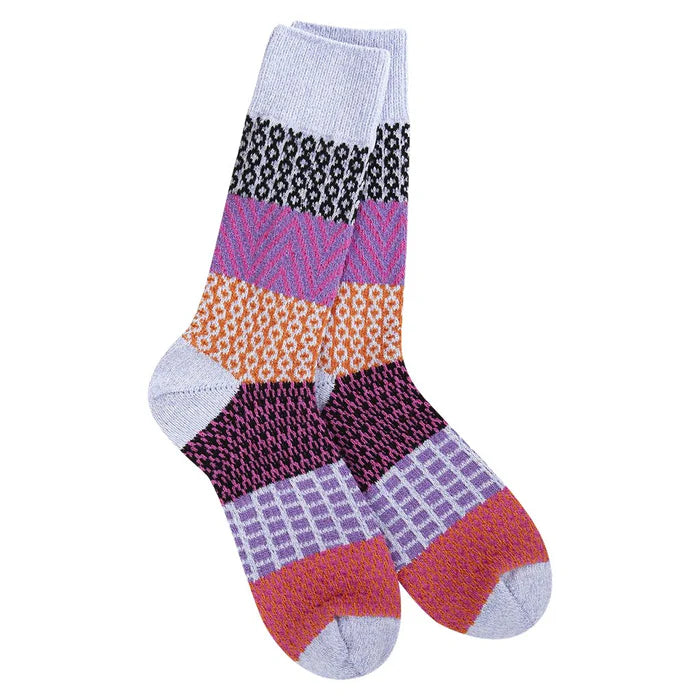 Lavender Weekend Gallery Crew Socks