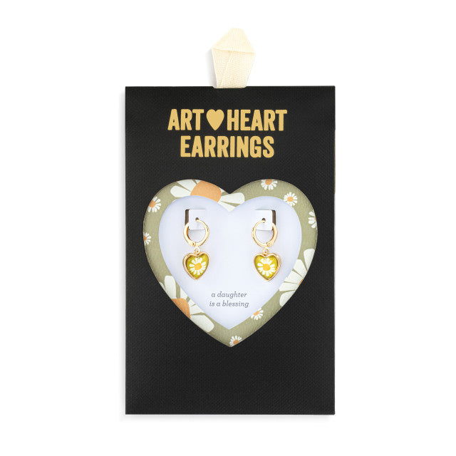 Art Heart Earrings - A Daughter is a Blessing