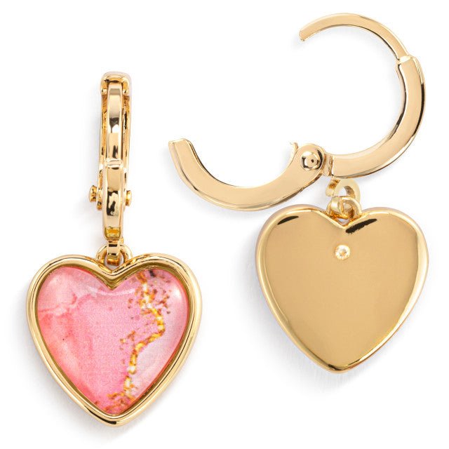 Art Heart Earrings - Be Courageous &amp; Strong