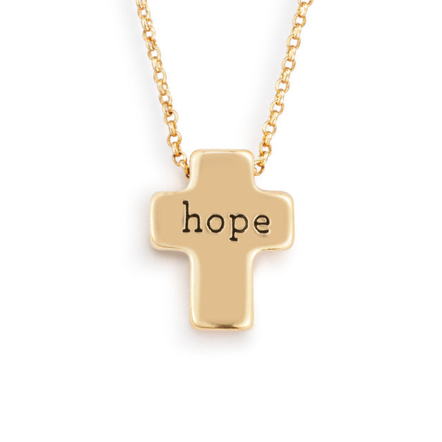 Artful Cross Necklace - Hope