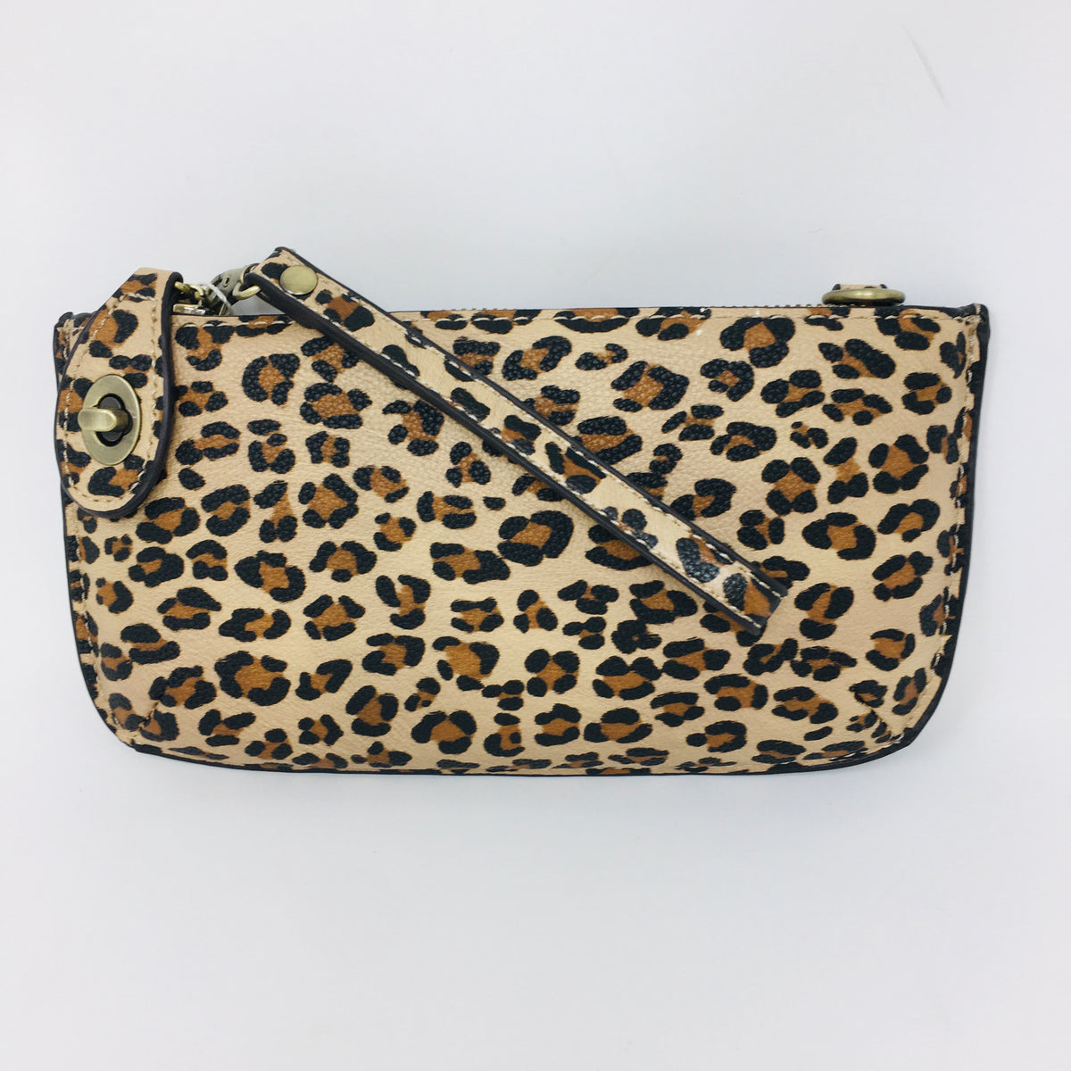 Leopard Faux Leather Twist Lock Crossbody Clutch Wallet | Wholesale Accessory Market