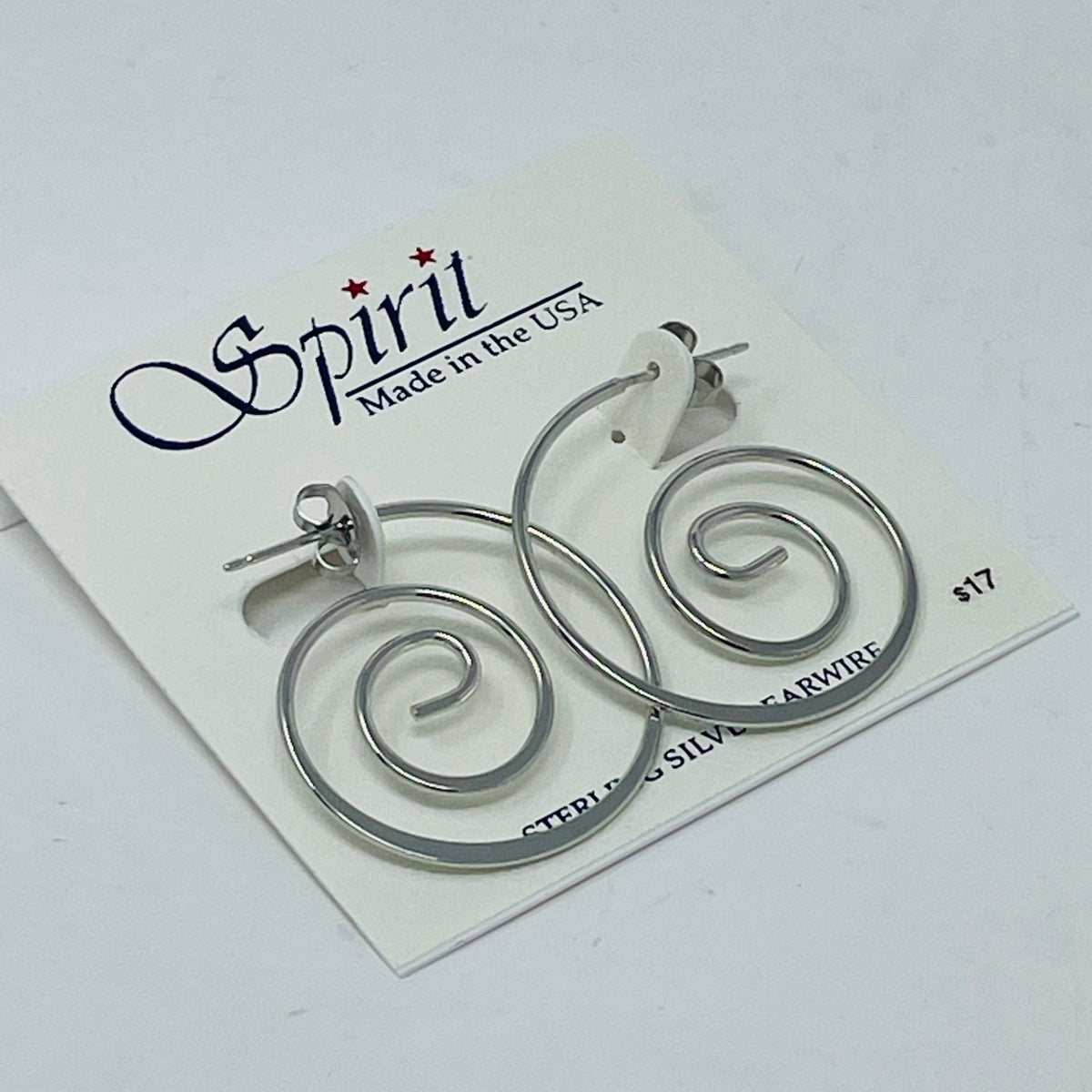 Coiled Hoop Post Earrings Spirit