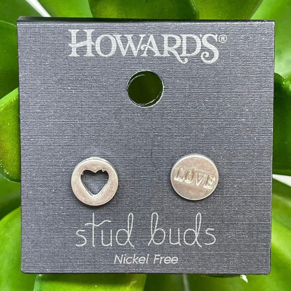 Cutout Heart/Love Stud Buds Earrings