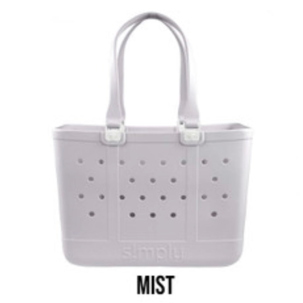 White Solid Large Simply Tote by Simply Southern – Prep Obsessed