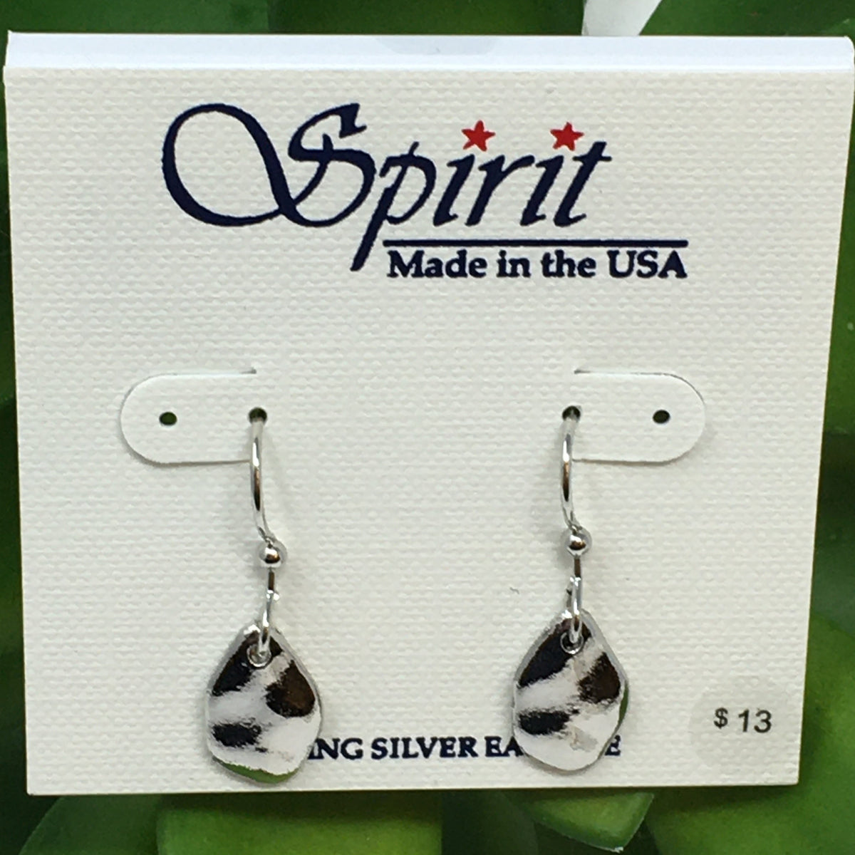 Sm Pounded Teardrop Earrings Spirit