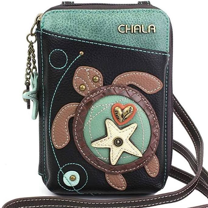 Chala Double Zip Wallet and Swing Crossbody Messenger Bag Bundle